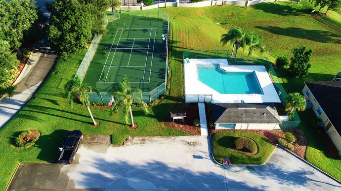 Loma Vista Davenport FL Community Pool-Tennis Court