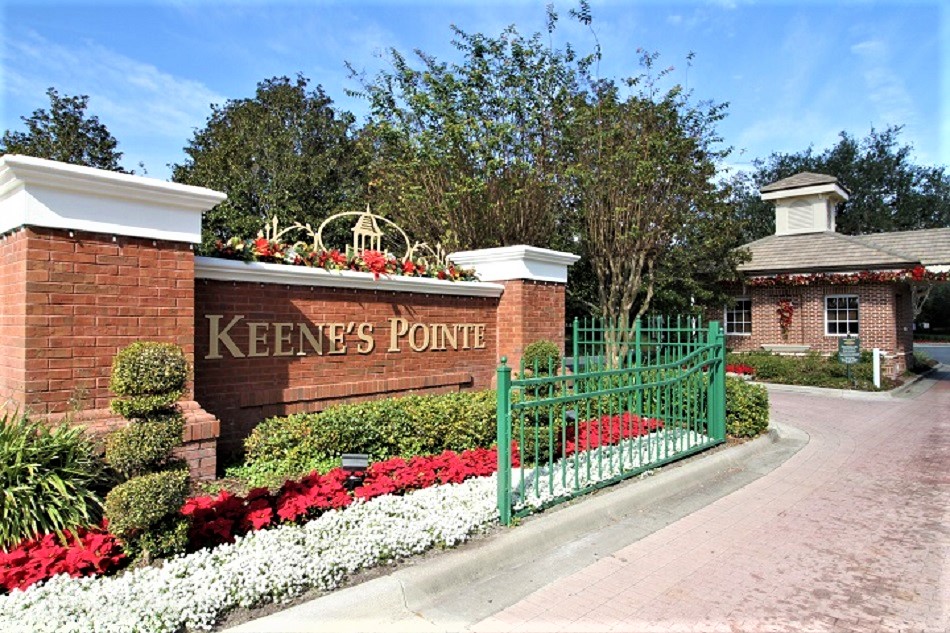 Keenes Pointe Gated Community Entrance