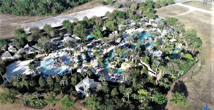 Image of Reunion Resort Water Park with amenities like lazy river, water slides and swimming pools