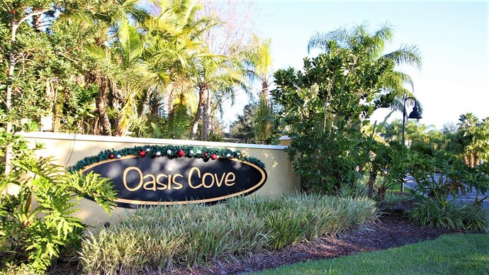Oasis Coves Gated Community Entrance