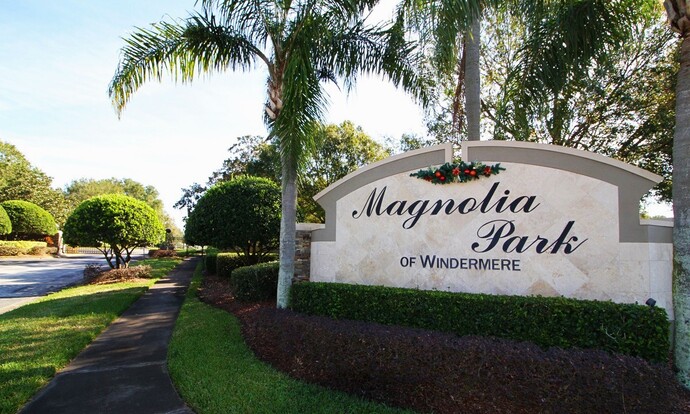 Magnolia Park Community Entrance Sign